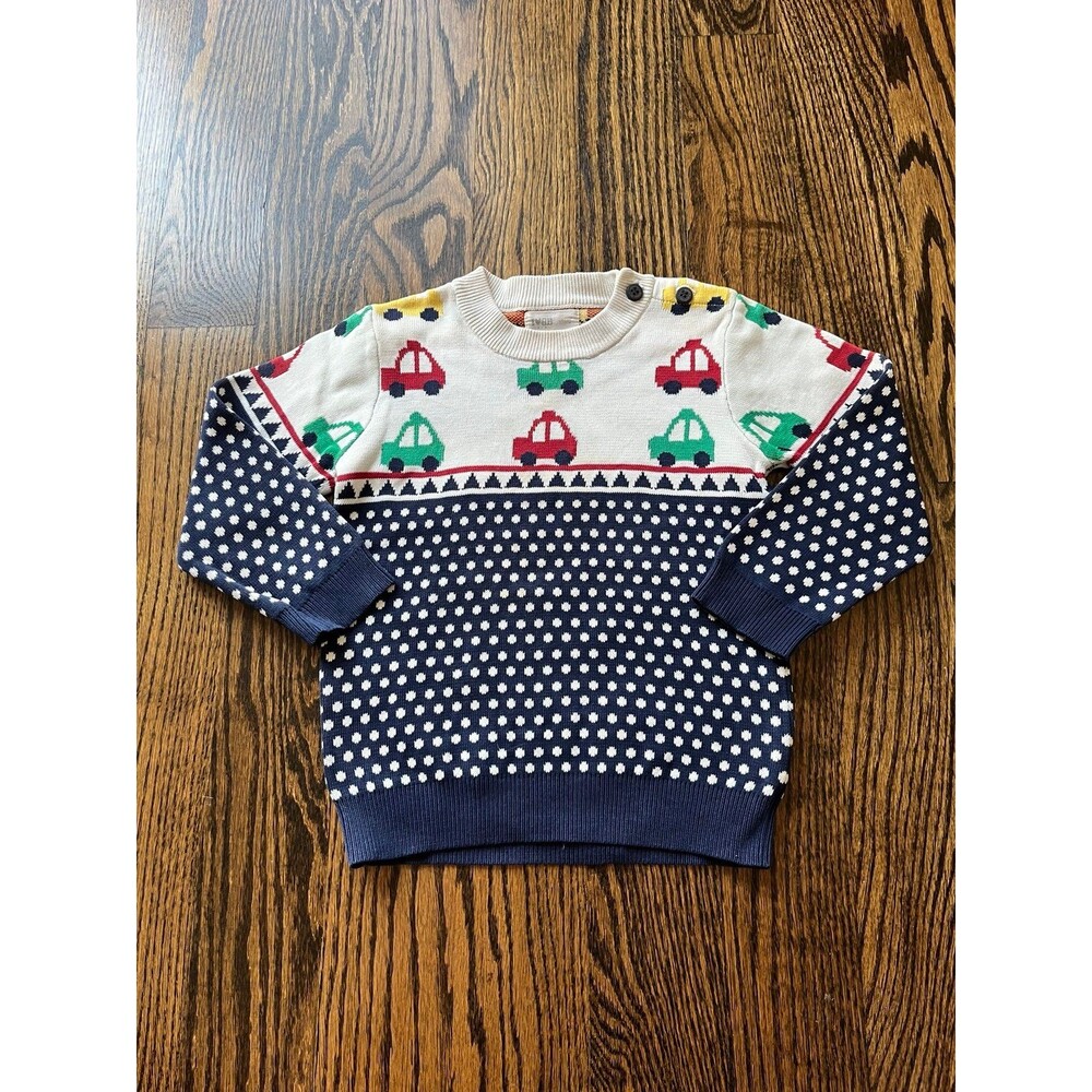 Car Pattern Cotton Sweater (3Y)